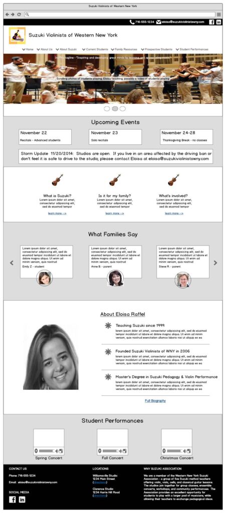 Wireframe with Content